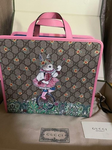 GUCCI Children Higuchi Yuko Tote Bag Rabbit Center Pattern GUCCI Children Higuchi Yuko Tote Bag Rabbit Center Pattern