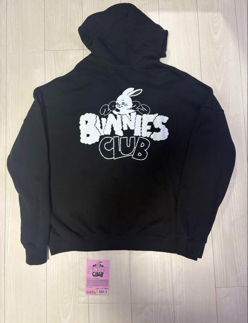BUNNIES CLUB ブラックパーカー Fan-made] NewJeans 2023 Bunnies Club Zippered Hoodie