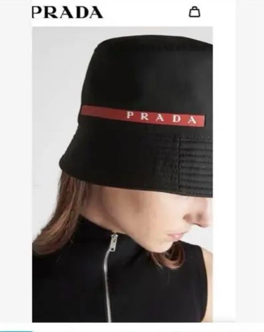 ハット PRADA PATENT LEATHER BUCKET HAT Black Naplak Patent Leather Bucket Hat | PRADA