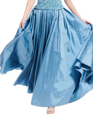 Emily Shalant Taffeta Ballgown Skirt Womens Blue 6