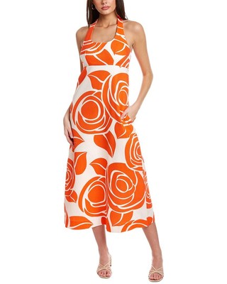 

Платье с лямкой на бретельках Frances Valentine Iris Malia, женское, White/orange