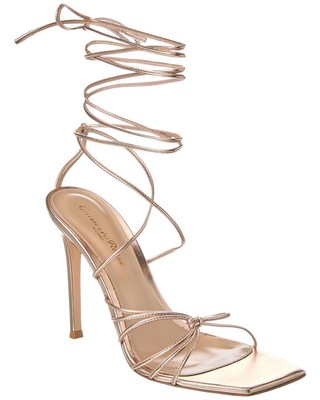 Кожаные сандалии Gianvito Rossi Sylvie 105 женские золотые 35,5