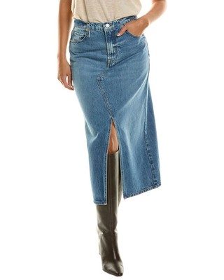 Джинсовая юбка Мидакси в рамку женская синяя 24