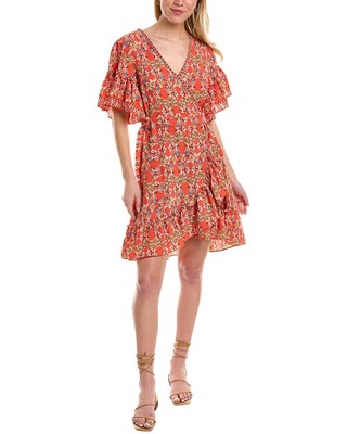 

Платье Max Studio Wrap Женское, Coral large feather frond