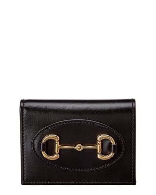 Кожаный футляр для карточек Gucci Horsebit 1955, женский, черный