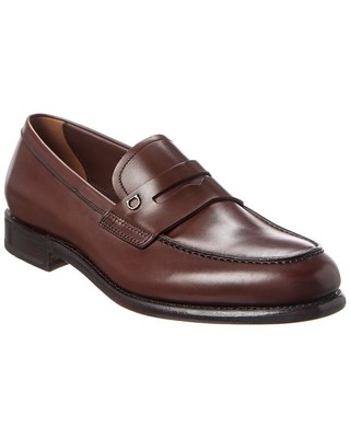 Кожаные мокасины Ferragamo Theodore мужские коричневые 7.5 Eee