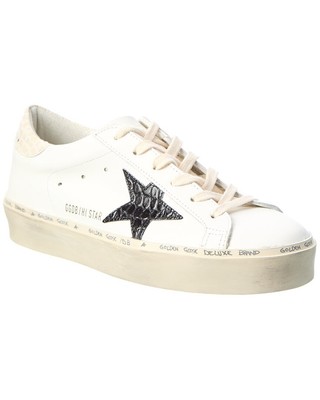 Женские кожаные кроссовки Golden Goose Hi Star белые 36