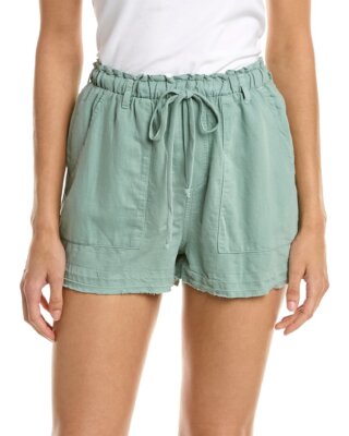 

Короткие женские льняные шорты Bella Dahl с накладными карманами и подолом размера, Sojadsoft jade, NA