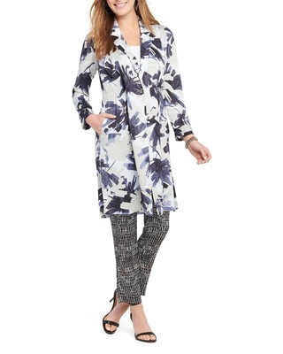 

Женская куртка Nic+Zoe Inky Flowers, Bltblue multi