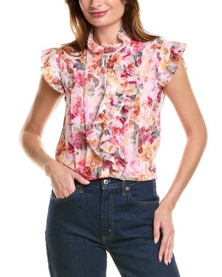 Женская плиссированная рубашка Elie Tahari