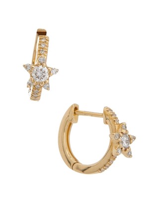 Женские серьги Huggie с бриллиантами Ron Hami 14K 0,12 Ct. Tw.