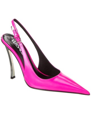 

Женские кожаные туфли Versace Pin-Point с пяткой на пятке, Розовый, NA