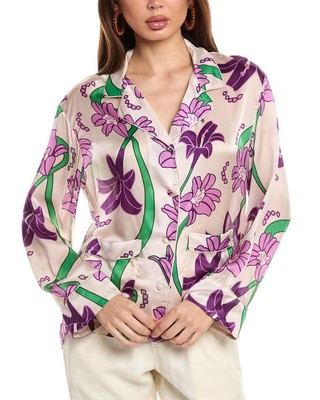 Juan De Dios Noches De Luna Silk Shirt Womens