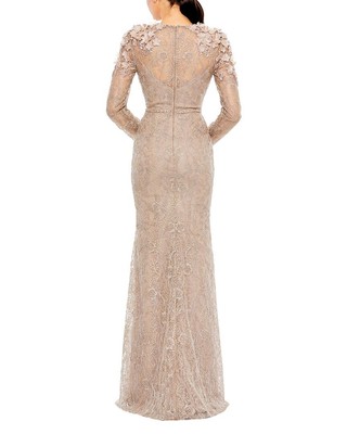 Pre-owned Mac Duggal Trumpet Gown Women's In Brown