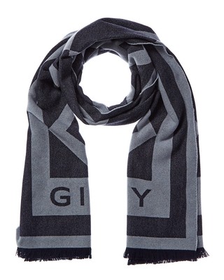 

Женский палантин из смеси шерсти и кашемира, черный, от Givenchy G Monogram