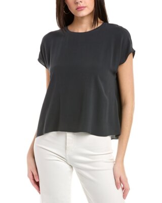 

Женский шелковый топ Eileen Fisher, Grey