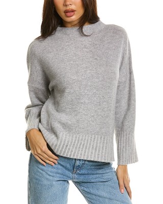 

Женский кашемировый свитер Forte Cashmere с легким плетением и воронкой, Grey
