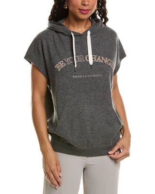 Женская толстовка Brunello Cucinelli из смеси шерсти, кашемира и шелка S