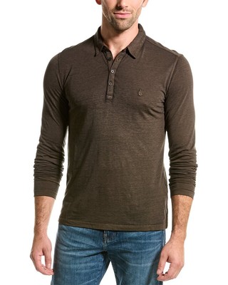 

Мужская рубашка поло John Varvatos Marty Burnout, Коричневый, NA