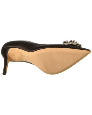 Pre-owned Sjp By Sarah Jessica Parker Fatma 100 Satin Pump Women's In Black