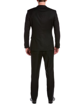 Pre-owned Cavalli Class 2pc Slim Fit Wool Suit Men's In Black