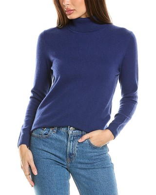 Женский свитер из смеси шерсти и кашемира с высоким воротом Malo Cashmere, синий S
