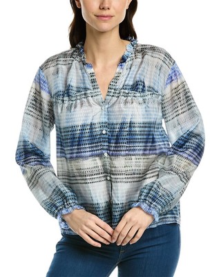 

Шелковая блузка Go Silk Free Spirit для женщин размера, Tttextured stripe