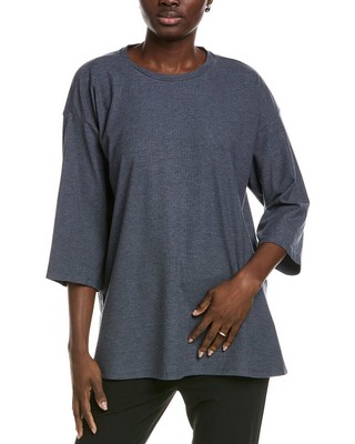 Eileen Fisher Tunic Top Womens Grey M