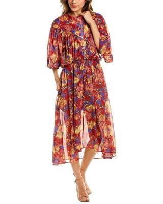 

Isabel Marant Etoile Maggy Платье миди женское красное, Красный