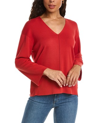 

Женский свитер Lafayette 148 New York Pointelle, Красный