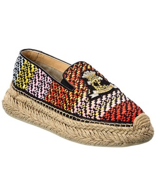 

Christian Louboutin Espananou Cruise Рафия Эспадрильи Женские, Черный, NA