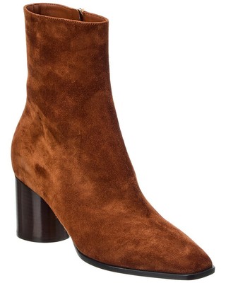 Ferragamo Pampero Suede Bootie Womens Brown 7.5