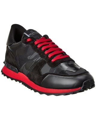 

Мужские кроссовки Valentino Rockrunner из парусины и кожи, черные, Черный, NA