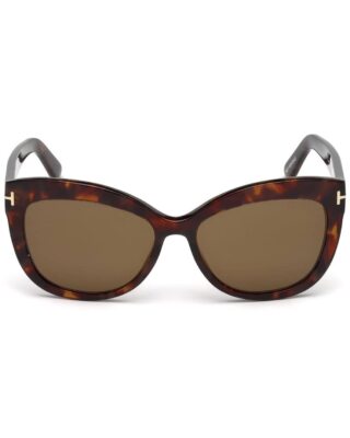 Pre-owned Tom Ford Alistair Sunglasses Ft0524s 54h 56mm Red Havana / Brown Polarized Lens
