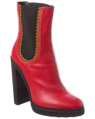 Tod S Leather Boot Womens Red 39