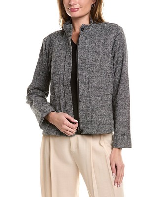 Куртка с воротником-стойкой Eileen Fisher женская черная L