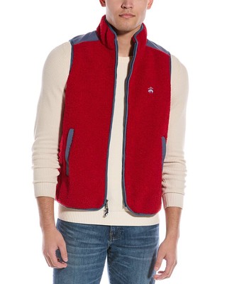 

Мужской плюшевый жилет Brooks Brothers, Красный, NA