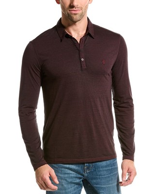 

Мужская рубашка поло John Varvatos Marty Burnout, Красный, NA
