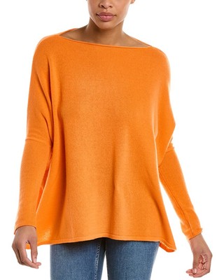 

Женский кашемировый свитер оверсайз с вырезом лодочкой Kier + J, Оранжевый