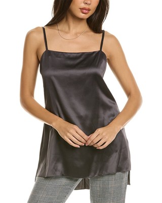 

Женская майка из смесового шелка Brunello Cucinelli, черная, Черный