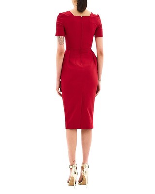 Pre-owned Bgl Midi Dress Women's In Red