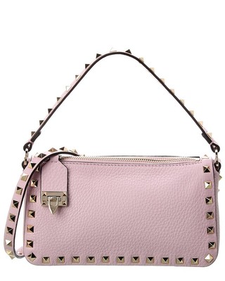 

Маленькая женская сумка через плечо Valentino Rockstud из зернистой кожи фиолетового цвета, NA