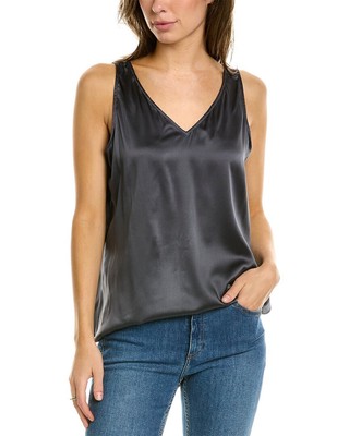 

Женская майка из смесового шелка с v-образным вырезом Eileen Fisher, серые размеры, Grey