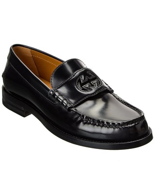 

Женские кожаные лоферы Gucci Interlocking G, Черный, NA