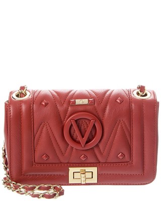 Valentino By Mario Valentino Beatriz Кожаная сумка через плечо с бриллиантами, женская, красная