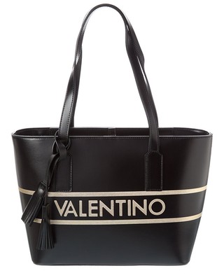 Женская кожаная сумка Valentino By Mario Valentino Prince Lavoro черного цвета