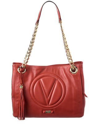 Valentino By Mario Фирменная кожаная сумка Valentino Luisa через плечо женская красная