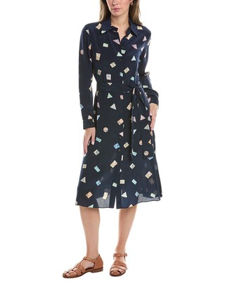 Женское шелковое платье-рубашка А-силуэта Lafayette 148 New York из Нью-Йорка