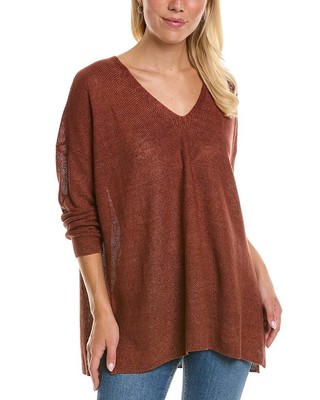 

Eileen Fisher Льняная туника с v-образным вырезом женская коричневая, размер, Коричневый
