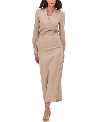 Pre-owned Bgl Midi Dress Women's In Beige
